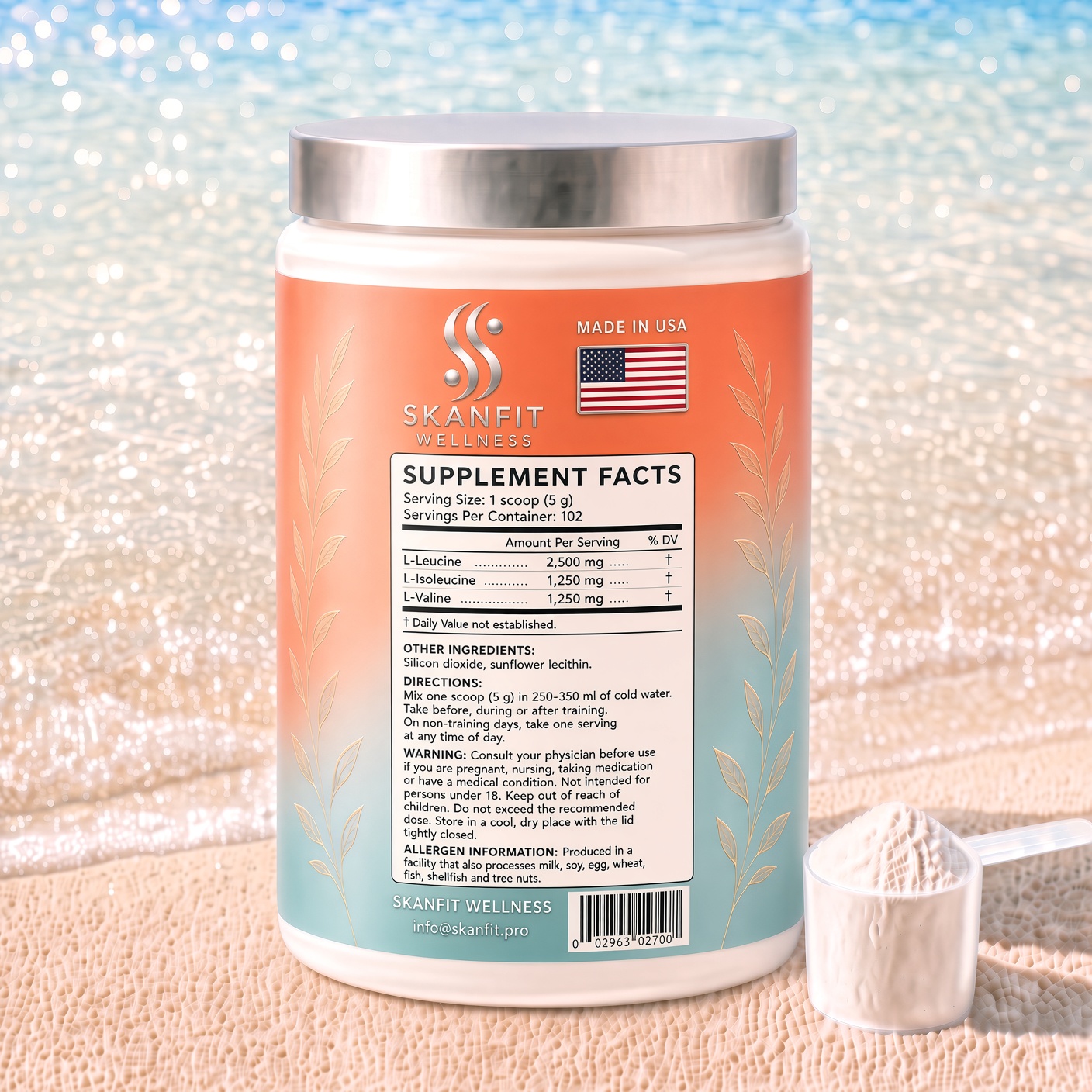 SKANFIT BCAA 2:1:1 · reverso