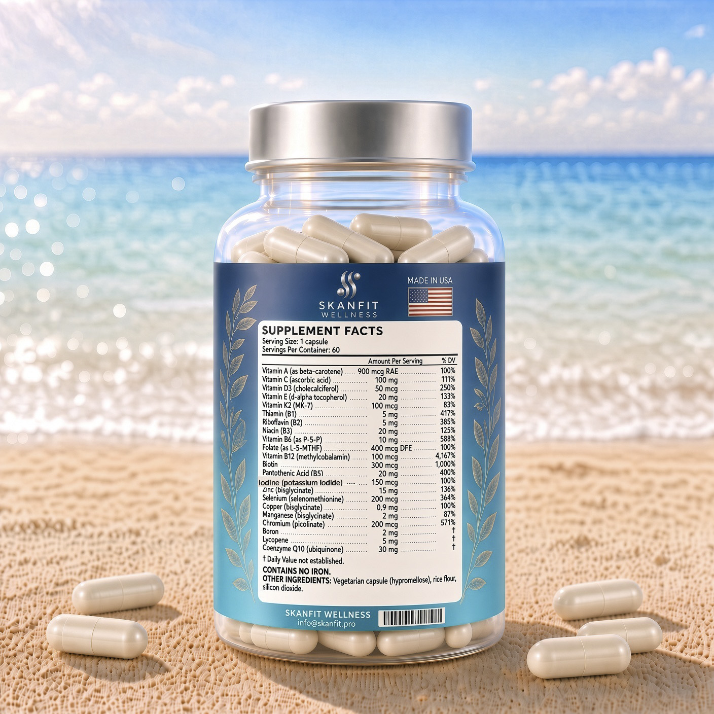 SKANFIT Multivitamínico Hombre · reverso