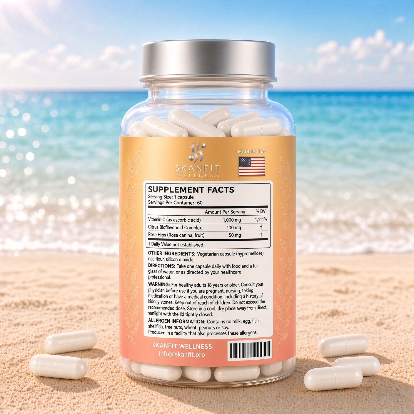 SKANFIT Vitamina C · reverso