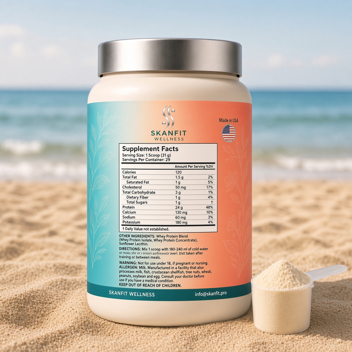 SKANFIT Proteína Whey · reverso